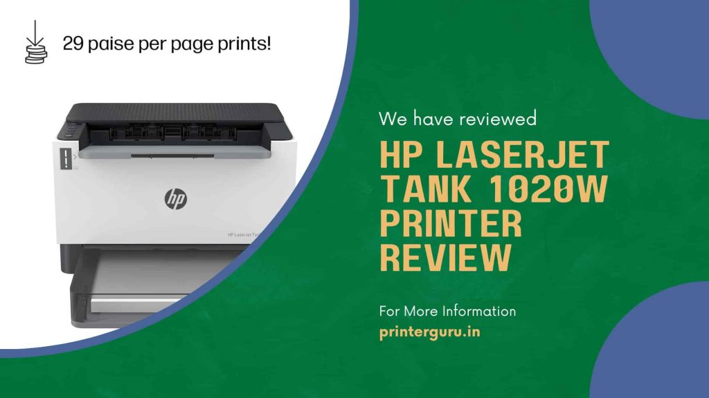 HP Laserjet Tank 1020w Printer Review