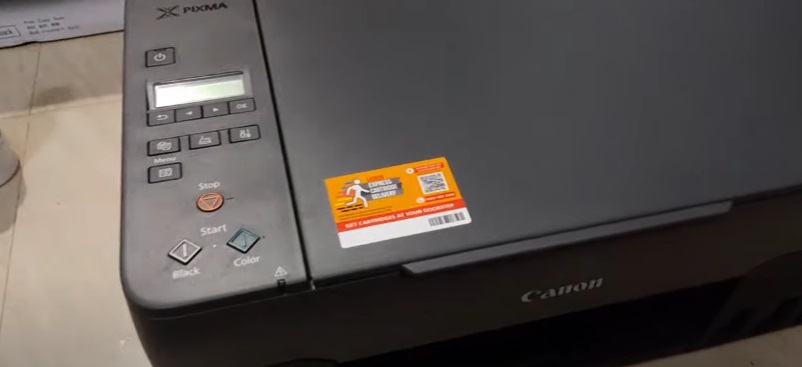 The Control Panel of the printer has an LCD display