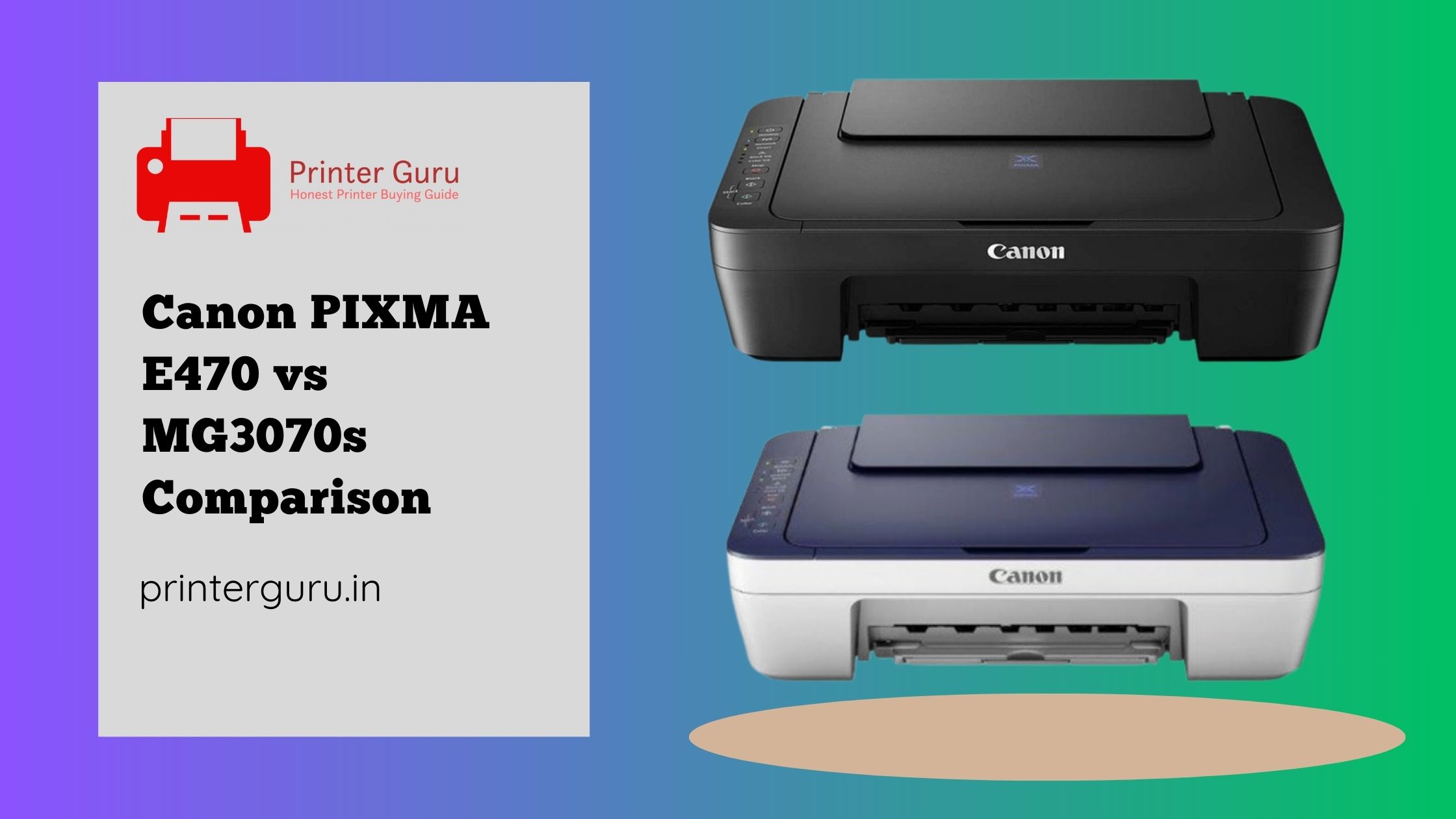 Canon PIXMA E470 vs MG3070s